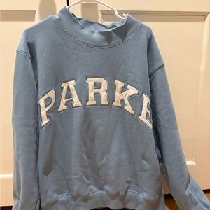 Parker Women's Blue Cowl Neck Sweater